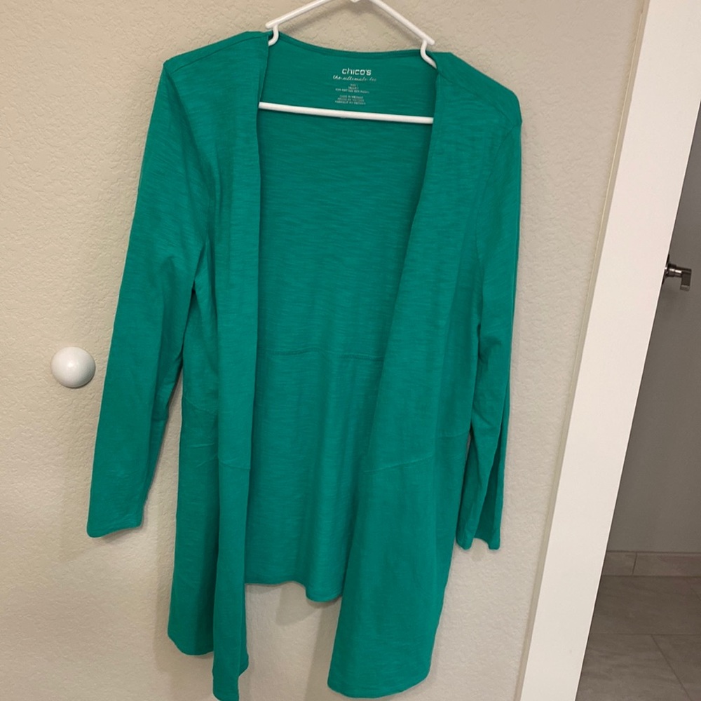 Chico’s green lightweight coverup.